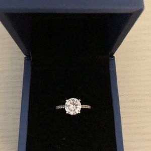 ITALO CLASSIC HALF ETERNITY ENGAGEMENT RING